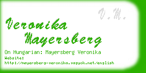 veronika mayersberg business card